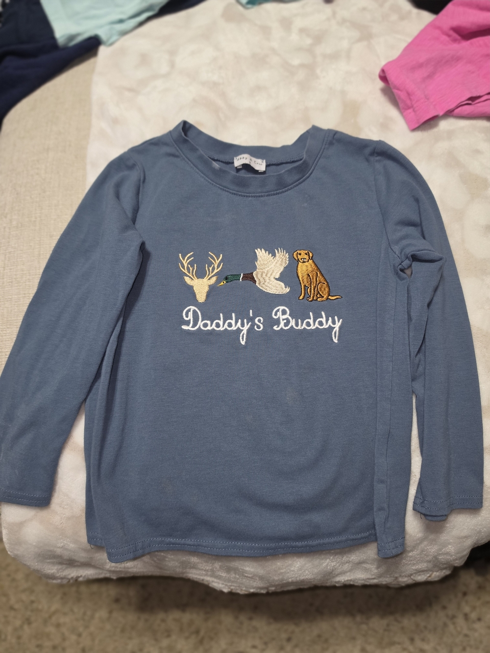 Daddy's Buddy Long-Sleeve Tee - Blue